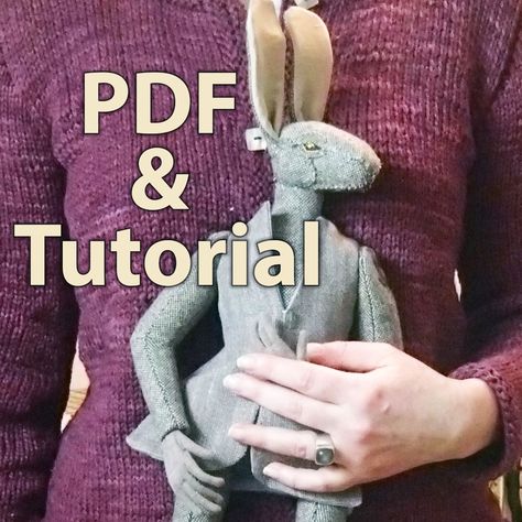 AgosiaArtsDigital - Etsy Sewing Pattern Stuffed Animal, Sewing Templates Animal, Bunny Doll Pattern Free Sewing, Rabbit Doll Pattern, Animal Doll Pattern, Animal Art Doll, Art Doll Tutorial, Fabric Art Doll, Fabric Doll Pattern