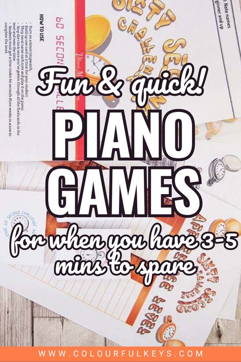 Imagine this: You’re nearing the end of a lesson and you’ve gone through all the components of your lesson plan. Panic ensues. 😧 What are you going to do?! Try these off-the-bench piano board games suitable for preschoolers, kids, beginners and adults in your next lesson. We've also included some free piano printables to get you started! Save this piano teaching idea & follow for more creative piano teaching resources. Piano Games For Beginners, Piano Lesson Games, Preschool Music Lessons, Group Piano Lessons, Piano Teaching Games, Beginner Piano Lessons, Teaching Games, Music Activities For Kids, Piano Lessons For Beginners