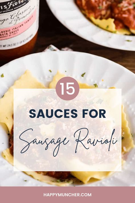 What Sauce Goes with Sausage Ravioli? (15 Best Sauces) – Happy Muncher Sausage Ravioli Sauce Recipe, Homemade Ravioli Fillings, Sauce For Italian Sausage Ravioli, Stuffed Ravioli Recipes Sauces, Italian Sausage Ravioli Sauce, Sauce For Sausage Ravioli, Sausage Ravioli Sauce, Sauce For Sausage, Sausage Ravioli Filling