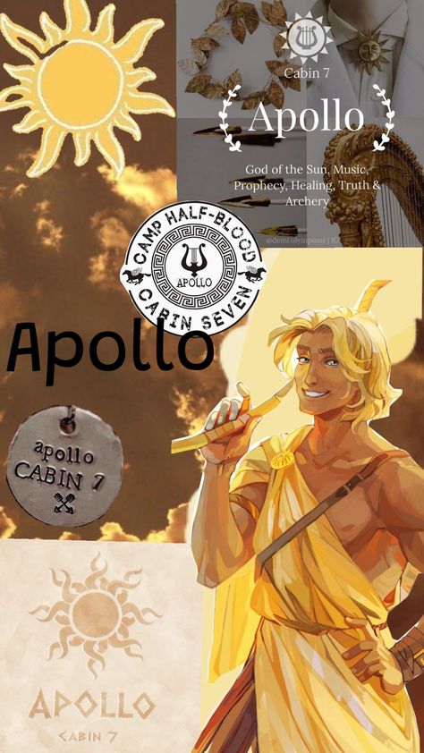 #apollo #cabin7 Apollo Lockscreen, Apollo Shrine, Apollo Fanart, Apollo And Hyacinth, Apollo Aesthetic, God Aesthetic, Apollo Cabin, Cabin 7, God Apollo