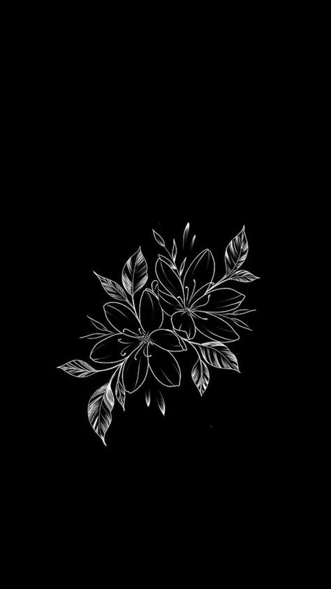 Wallpaper Aesthetic Flower, Aesthetic Flower, Flower Black, Wallpaper Aesthetic, Black Background, To Share, Flowers, White, Black