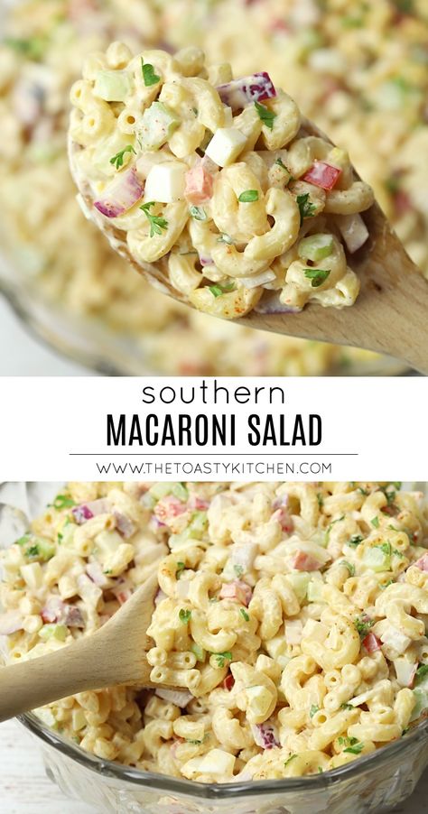 Southern Macaroni Salad, Homemade Macaroni Salad, Salad Macaroni, Cold Side Dishes, Easy Macaroni Salad, Salad Quinoa, Classic Pasta Salad, Cold Salads, Resep Pasta