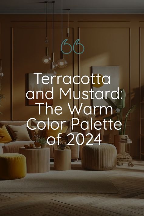 Transform your space with these warm, earthy tones 🍂🧡! Terracotta and Mustard are taking over in 2024, and we love how cozy they make any room feel. Dive into our color palette inspirations that you won't want to miss! Click to Learn More ✨ Living Room Designs Earthy Tones, Amber Living Room Ideas, Colour Pallets For Living Room, Terracotta Color Palette Kitchen, Terracotta Room Ideas, Neutral Living Room Color Palette, Warm Cozy Color Palette, Mustard Color Living Room Ideas, Interior Earth Tones