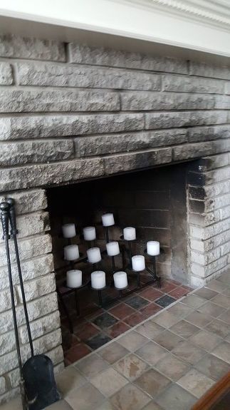 Hello. I have a stone/brick fireplace (1950's angel stone??) that has soot and smoke stains. Can anyone tell me how to remove this. Thanks. Will be greatly appreciated. Cause of the soot damage has now been corrected. Stone Brick Fireplace, Remove Fireplace, How To Clean Stone, How To Clean Brick, Painted Brick Fireplace, Clean Fireplace, Cleaning Painted Walls, Rock Fireplaces, Glass Cooktop