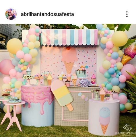 Ice Cream Birthday Party Theme, Diy Candyland, Ice Cream Party Theme, Candy Theme Birthday Party, Candy Themed Party, 2nd Birthday Party For Girl, Candy Land Birthday Party, 1st Birthday Girl Decorations, Fest Temaer