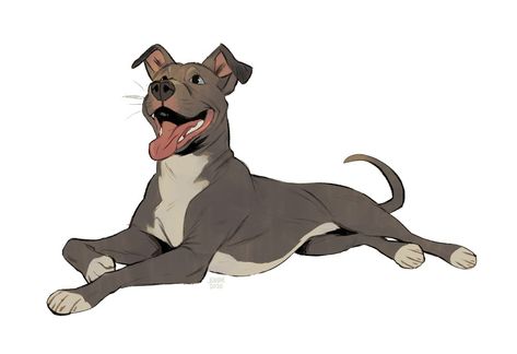 Animal Story, Kids Animation, Dog Design Art, Story Kids, Dog Poses, 강아지 그림, Canine Art, Staffordshire Bull Terrier, Dog Illustration