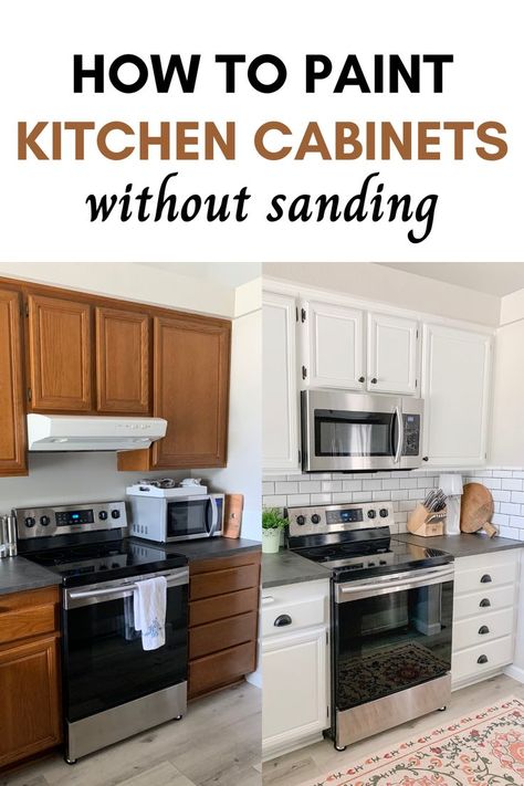 Paint Kitchen Cabinets Without Sanding Paint Kitchen Cabinets Without Sanding, Nuvo Cabinet Paint, Kitchen Renovation Diy Ideas, Best Paint For Kitchen, How To Paint Kitchen Cabinets, Painting Kitchen Cabinets White, Diy Kitchen Cabinets Painting, Kitchen Cabinet Inspiration, Paint Kitchen Cabinets