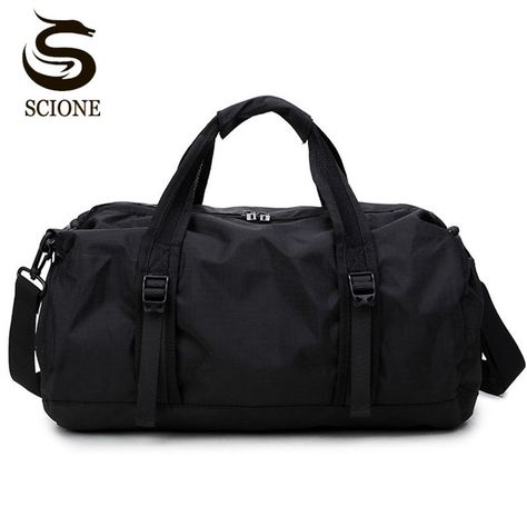 Scione Waterproof Travel Bag Multifunction Travel Duffle Bags for Men & Women Collapsible Bag Large Capacity Duffel Folding Bags-in Travel Bags from Luggage & Bags on Aliexpress.com | Alibaba Group Multifunctional Travel Bag, Black Duffle Bag, Mens Gym Bag, Nylon Travel Bag, Waterproof Travel Bag, Training Bags, Folding Bag, Sports Bags Gym, Workout Bags