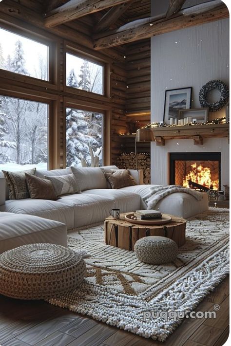 Scandinavian Cabin Interior, Scandinavian Cabin, Barndominium Interior, Cabin Interior Design, Chalet Interior, Scandinavian Bedroom, Modern Tiny House, Living Room Scandinavian, Scandinavian Interior Design