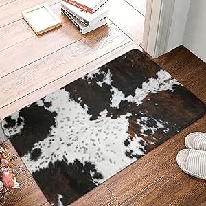 Cow Print House Decor, Cow Hide Decor, Cowhide Bathroom, Cowboy Bathroom Decor, Cow Bathroom Decor Ideas, Western Apartment, Curtain Panels Living Room, Western Bathroom Decor, Grey Bathroom Rugs