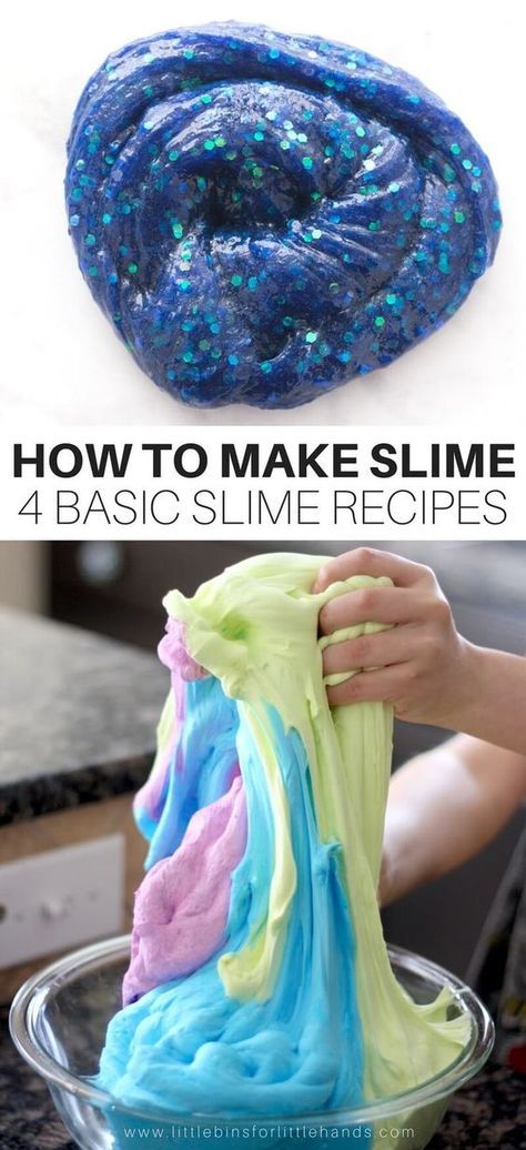 Yay! You have just landed on the best page to learn how to make slime, the most awesome slime ever in fact! Classroom or home, camp or vacation, these homemade slime recipes are exactly what you need for the perfect afternoon of slimey fun. I have four basic slime recipes that are the backbone of all our slime creations and can be dressed up in so many ways! Make sure to read up on making slime this year. #slime #slimerecipe #homemadeslime #DIYslime #fluffyslime #salineslime #boraxslme How To Make Slime Without Contact Solution, Slime Add Ins, Home Made Slime For Kids, Slime Ingredients List, Conditioner Slime, Slime Types, Slime Recipies, Diy Putty, Slim Recipe