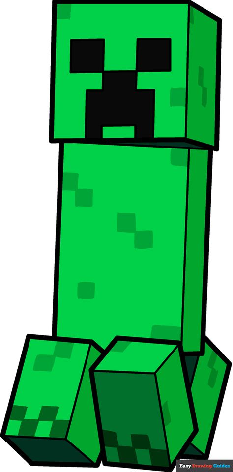 How to Draw a Minecraft Creeper - Really Easy Drawing Tutorial Minecraft Png, Drawing Ideas Easy Doodles, Minecraft Shaders, Creeper Minecraft, Minecraft Drawings, Trippy Drawings, Drawing Ideas Easy, Minecraft Characters, Easy Drawing Tutorial