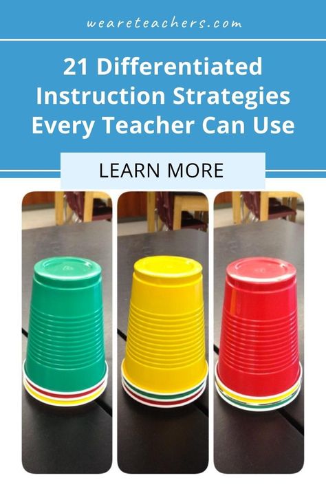 Learn how to apply differentiated instruction strategies to your classroom, ensuring every student has a chance to succeed each day. Sped Teaching Strategies, How To Differentiate Instruction, New Teaching Strategies, Tier 1 Instructional Strategies, Math Differentiation Strategies, Instructional Strategies Elementary, Active Learning Strategies Teaching, Differentiated Instruction Kindergarten, Engagement Strategies Elementary