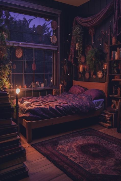 Bedroom Fairycore, Bedroom Japandi, Witchy Bedroom Ideas, Fairycore Decor, Fairycore Room, Witchy Bedroom, Japandi Bedroom, Bedroom Dark, Bedroom Scandinavian