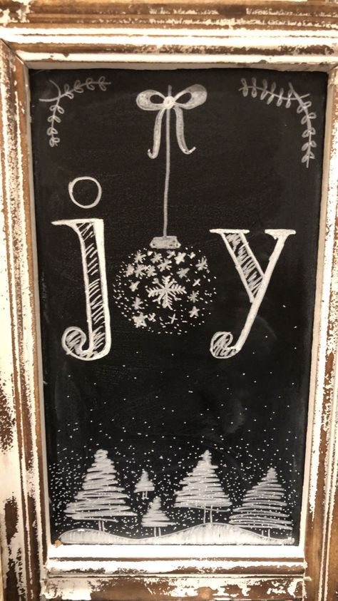 Christmas Decor Ideas Chalkboard, Chalkboard Holiday Art, Christmas Chalkboard Ideas Hand Drawn, Chalkboard Christmas Ornaments, Joy Chalkboard Art, Christmas Signs Chalkboard, Holidays Chalkboard Art, Christmas Chalk Wall Art, Chalkboard Winter Art