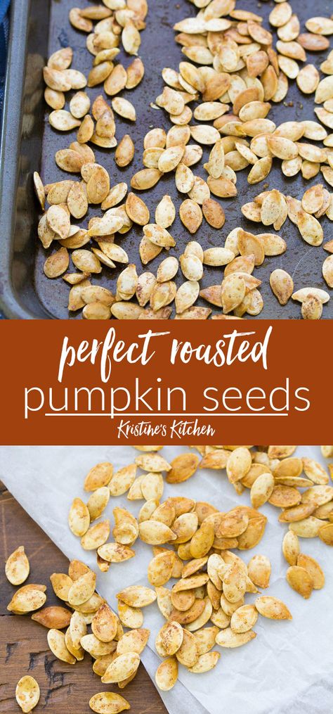 Pumpkin Seed Recipes Baked, Baked Pumpkin Seeds, Pumpkin Seed Recipes Roasted, Perfect Pumpkin Seeds, Homemade Pumpkin Seeds, Pumpkin Seeds Baked, Roasted Seeds, Sweet Pumpkin Seeds, Baking Pumpkin