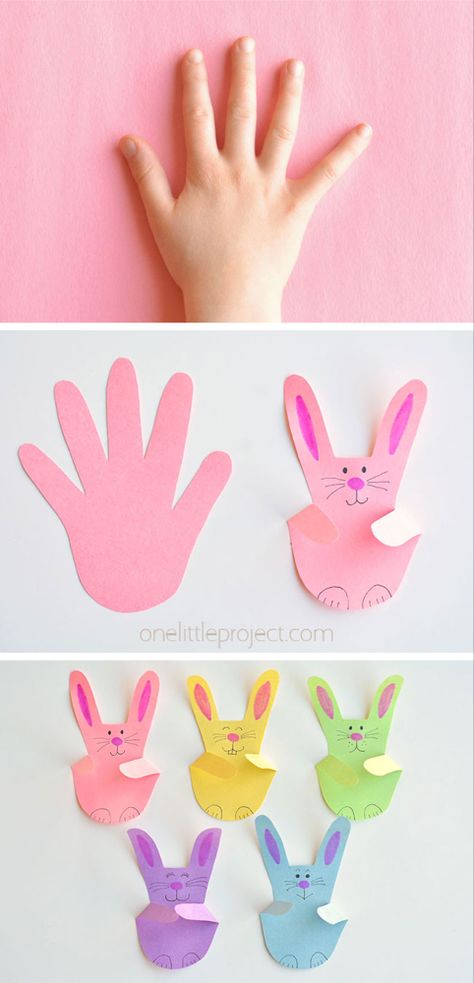 These handprint bunnies are SO CUTE and they're so easy to make!! This is such a simple construction paper craft and a great craft for kids. Trace a handprint and make these bunnies for Easter or anytime. Such a fun activity for bored kids that needs barely any supplies! Cute Easter Activities, Children Easter Activities, Easter Activities Ideas, Easter Week Crafts, Easy Easter Art For Kids, Easter Easy Crafts For Kids, Quick Spring Crafts For Kids, Crafty Morning.com, Easter Kids Activity