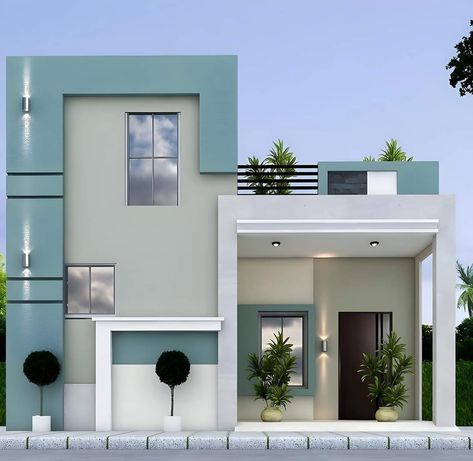 Front House Colors Ideas Modern, Colour For Outside Of House, New Home Front Design, House Paint Designs Exterior Colors, Home Front Colour Idea Paint Colors, Home Outside Painting Ideas, Paints For Home Exterior, One Floor House Elevation, Colours For Exterior Of House