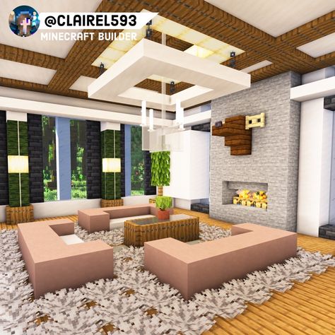 Minecraft Furniture Modern, Modern Minecraft House Interior, Modern Minecraft Interior Design, Master Bedrooms Minecraft, Minecraft Living Room Modern, Minecraft Modern Living Room Ideas, Modern House Minecraft Interior, Minecraft House Ideas Modern Interior, Minecraft Modern Houses Interior