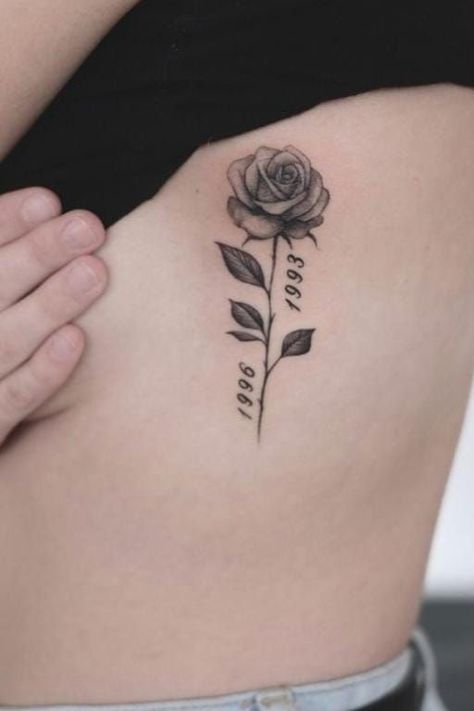 Haircut Korea, A Rose Tattoo, Basic Tattoos, Rose Tattoos For Women, Remembrance Tattoos, Small Rose Tattoo, Cool Tattoo, Small Pretty Tattoos, Jesus Tattoo