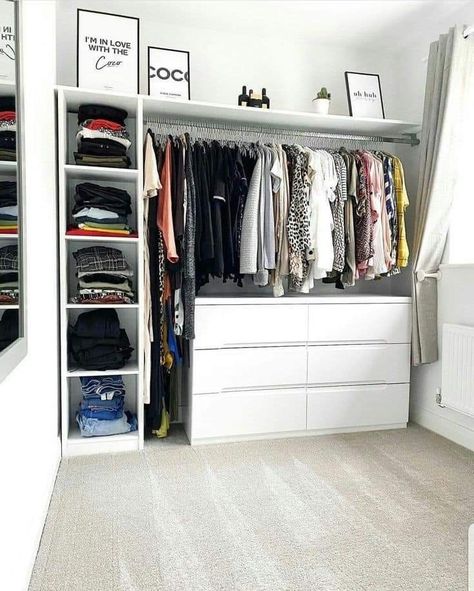 Bed In Closet Aesthetic, Bedroom Wardrobe Design, Modern Style Bedroom, Bed In Closet Ideas, Closet Aesthetic, Closet Design Layout, Closet Renovation, Wardrobe Room, Closet Remodel