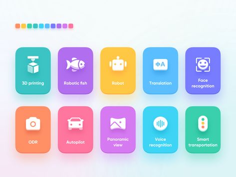 Main Icons Design of Popular Science Mini APP by Tenney Tang on Dribbble Ui Button Design, 블로그 디자인, Ui Buttons, Card Ui, Mobile App Design Inspiration, App Design Inspiration, App Interface, Popular Science, Dashboard Design