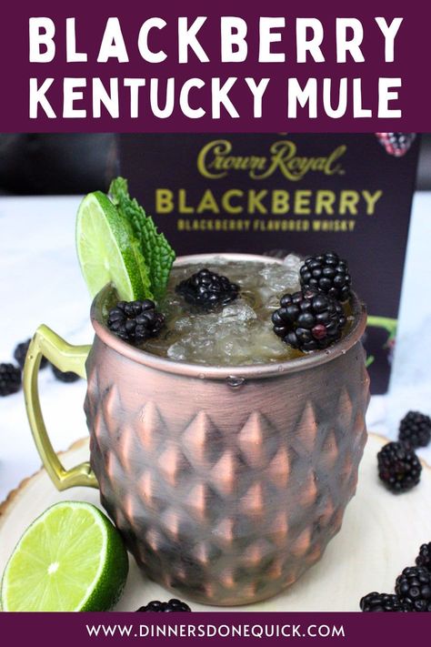 Ready to shake things up with a delicious and vibrant cocktail? Introducing my Blackberry Kentucky Mule recipe, featuring the delightful Crown Royal Blackberry Whiskey. Get ready to tantalize your taste buds with the perfect balance of sweet blackberry, zesty lime, and spiced ginger beer. You can whip up a drink that'll steal the show at any gathering. Pin now, and sip your way to cocktail bliss today! 🌟 Blackberry Crown Royal Recipes, Crown Royal Drinks, Whiskey Drinks, Whiskey Cocktails Blackberry Crown Royal, Blackberry Crown Drinks, Blackberry Crown Royal Recipes, Crown Royal Recipes, Blackberry Whiskey, Kentucky Mule, Blackberry Drinks, Whiskey Lullaby, Crown Royal Drinks