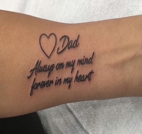 Father In Heaven Tattoos, Father Dedicated Tattoos, Tattoo Ideas For Grandma Memories, Tattoos Idea For Parents, Tattos For Dads, Tattoos For Lost Father, My Dads Keeper Tattoos, Lost Father Tattoo, Passing Tattoos