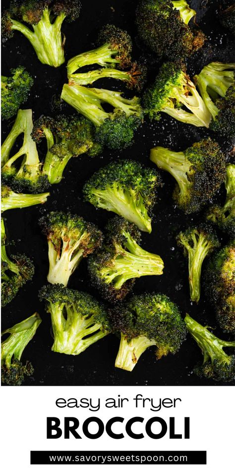 Air fryer broccoli is the easiest way to getting mouthwatering crispy, juicy, and flavorful broccoli in a fraction of the time. Made with fresh or frozen broccoli and simple seasoning, you'll have a quick and easy side dish or snack ready in just 10 minutes! Flavorful Broccoli, Air Fryer Broccoli, Roasted Veggies In Oven, Keto Air Fryer, Quick Stir Fry, Favorite Dips, Easy Side Dish, Frozen Broccoli, Fresh Broccoli