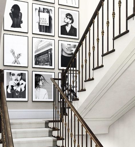 Top Of Stairs Decor Upstairs Landing, Wall Above Stairs, Top Of Stairs Decor, Above Stairs Decor, Decorating Stairway Walls, Stair Wall Decor, Landing Decor, Staircase Art, Landing Ideas