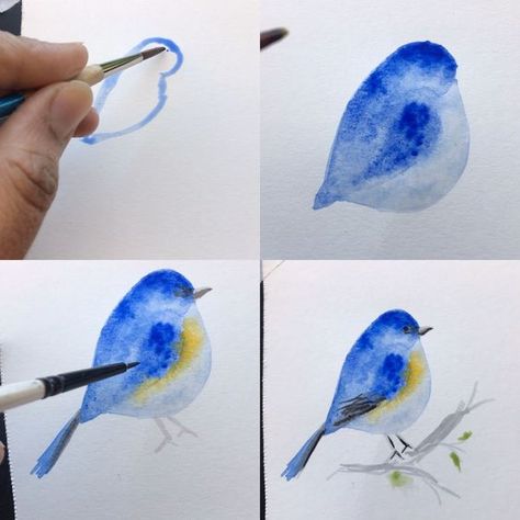 Pls click on image for complete video. pls like, share n subcribe my youtube chanal for more such videos. thank you😍 cute birds #bird #watercolorarts #birdpainting #painting #watercolorartideas #loose watercolor art #loosewatercolorflowers #cute Watercolor Birds Easy Step By Step, Easy Watercolor Birds For Beginners, Watercolor Art Birds Easy, Easy Bird Watercolor Paintings, Watercolor Birds Tutorial Step By Step How To Paint, Loose Watercolor Birds, Birds Watercolor Paintings, Watercolor Thank You Cards Diy, Watercolor Birds Easy