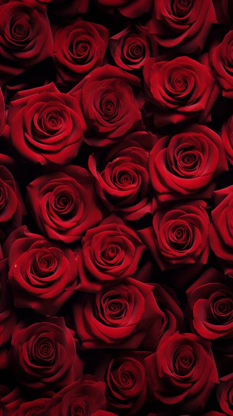 Red roses phone wallpaper - by OpalDesigns Valentines Day Wallpaper, Valentines Wallpaper Iphone, Red Roses Wallpaper, Roses Art, Day Wallpaper, Rose Background, Romantic Mood, Valentines Wallpaper, Red Rose Flower