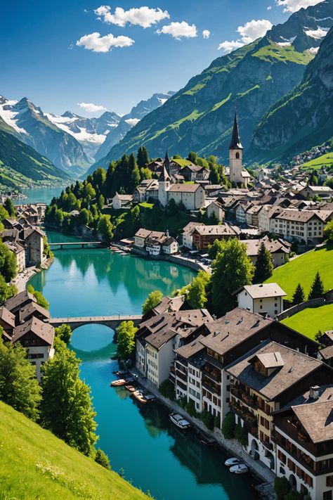 Discover the Top 7 Cities in Switzerland That Will Take Your Breath Away! Nature, Prettiest Places In Europe, Switzerland Travel Photography, Traveling Switzerland, Cities In Switzerland, Swiss Culture, Aesthetic Switzerland, Swiss Cities, Switzerland City