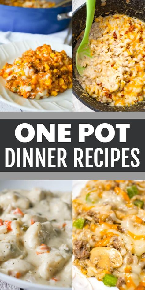 A variety of one pot stove top dinner recipes including chicken recipes, ground beef recipes, pasta recipes, rice recipes and more. Stove Top Dinners For Two, Dinner Recipes On The Stove, Stove Top Meal Ideas, Simple Stovetop Meals, Quick Dinner Ideas Stove Top, Meals To Cook On Stove Top, Dinner Ideas Stovetop Meals, One Pot Ground Beef Recipes Easy Dinners, Cheap Stovetop Dinners