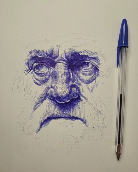 Stylo Art, Biro Drawing, Biro Art, Eyes Portrait, Ballpoint Pen Art, Pen Art Work, Ballpoint Pen Drawing, Pen Drawings, Pen Art Drawings