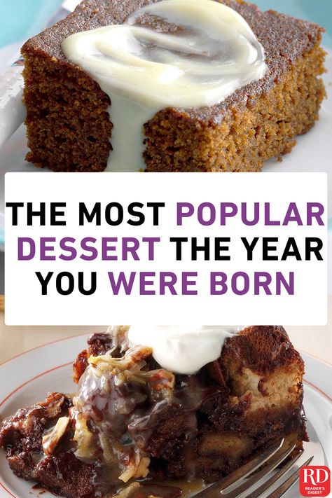 You might be a Bananas Foster baby—or were you born in the year of Hummingbird Cake? Take a look back at 60 marvelous years of dessert trends. They’re our birthday gift to you!