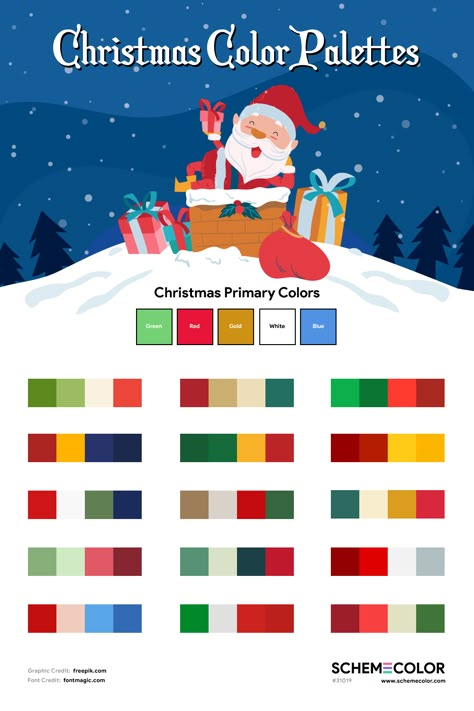 #christmas #xmas #red #green #blue #gold #colorscheme #colorpalette Christmas Pantone Colour Palettes, Xmas Colour Palette, Grinch Color Palette, Christmas Color Pallettes, Blue Red Green Color Palette, Non Traditional Christmas Colors, Christmas Pallete Color, Christmas Colors 2023, Christmas Colors 2024