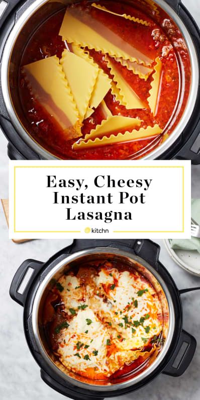 Easy Instant Pot Lasagna Recipe | Kitchn Easy Instapot Meals For Dinner, Instant Pot Dinner Recipes Chicken, Tried Tested And True Instant Pot Recipes, Best Instant Pot Dinners, Crockpot And Instant Pot Recipes, Instant Pot Favorites, Instapot Party Recipes, Picky Eater Instant Pot Recipes, Duo Crisp Instant Pot Recipes