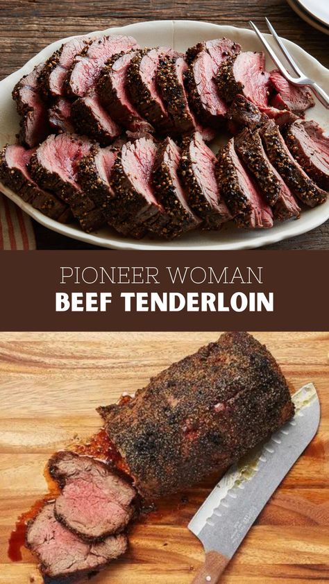 Pioneer Woman Beef Tenderloin Rosemary Beef Tenderloin, Rosemary Beef, Beef Tenderloin Roast Recipes, Roasted Beef Tenderloin, Cooking Beef Tenderloin, Whole Beef Tenderloin, Beef Tenderloin Recipes, Roasted Beef, Beef Tenderloin Roast