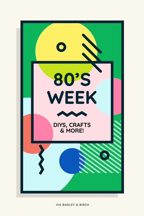 A totally radical collection of DIY 80s crafts, art and games kids and parents can make together! | via barley and birch #party #diy #crafts #kidsactiviites #80s 80s Classroom Activities, Decade Themed Crafts, Decades Themed Crafts, 80s Activities For Kids, Decades Activities For Kids, 80s Crafts Ideas, Retro Crafts For Kids, 80s Crafts For Kids, 80s Party Activities