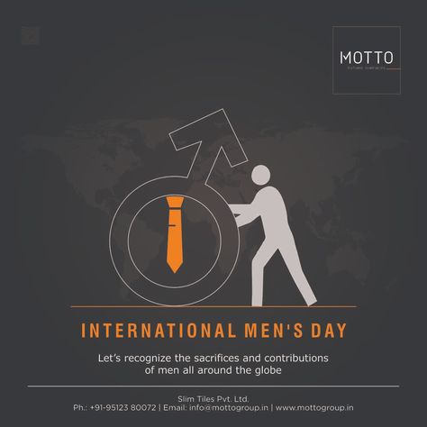 Let’s recognize the sacrifices and contributions of men all around the globe International Men's Day..! #Motto #Tiles #mottogroup #Ceramic #FloorTiles #slabtiles #CeramicTiles #CeramicTile #LuxuryTiles #NatureInspired #InternationalMensDay #MensDay #MensDay19Nov Men's Day Creative Ads Ideas, International Mens Day Creative Post, Mens Day Poster Design, International Men's Day Creative Post, International Men's Day Creative Ads, International Mens Day Poster, Happy International Mens Day Posts, International Men's Day Poster, International Mens Day Creative