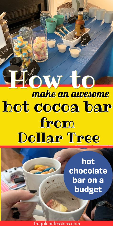 Hot Cocoa Bar Ideas For Wedding, Hot Drinks Bar Wedding, Easy Hot Cocoa Bar Ideas, Toppings For Hot Chocolate, Hot Cocoa Bar Crockpot, What To Serve With Hot Chocolate, Hot Chocolate Bar Kids Party, How To Make A Hot Cocoa Bar, Hot Chocolate Bar Ingredients