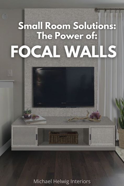 Are your walls feeling a bit drab? Want to add some pizzazz to your room without going overboard? Check out my latest blog post on focal walls and accent walls! Small Room Solutions, Wall Types, Focal Wall, Balance And Harmony, Statement Wall, Small Room, Accent Walls, Modern Room, Interior Spaces