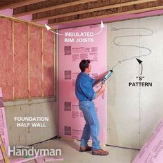 How to Finish a Basement: Framing and Insulating, Turn your unfinished basement into beautiful, functional living space. Framing basement walls and ceilings is the core of any basement finishing project. Learn how to insulate and frame the walls and ceilings, build soffits, frame partition walls and... Bright Basement Ideas, Unfinished Basement Makeover, Narrow Basement Ideas, Basement Framing, Insulating Basement Walls, Bright Basement, Framing Basement Walls, Small Basement Bedroom, Basement Insulation