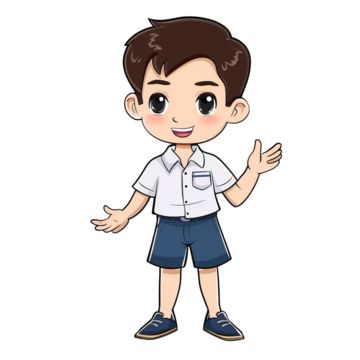 Thai Student Uniform, Male Smile, Cartoon Study, Cute School Uniform, Male Cartoon, Back To School Gifts For Kids, Boy Cartoon Characters, Student Cartoon, Cartoon Body