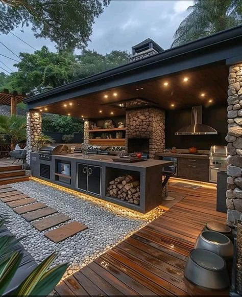 Outdoor Kitchen Styling, Outside Patio Kitchen Ideas, Kitchen Outside Ideas, Outdoor Garden Kitchen, Outdoor Kitchen Pergola Ideas, Outdoor Patio With Kitchen, Outdoor Kitchen Under Deck, Kitchen Backyard Ideas, Outdoor Kitchen Ideas Covered