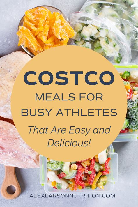 For the busy athlete, meal planning and prepping can seem overwhelming and daunting for many. Quick meal options also ensure that athletes can refuel efficiently after intense training sessions or competitions without compromising their nutritional needs or performance goals. My dietitian team and I compiled our list of easy Costco meals that will save you time in the kitchen. Eat Like An Athlete, On The Go Meals For Kids In Sports, Easy Costco Meal Prep, Athletic Meal Plan, Sports Practice Dinner Ideas, Before Practice Meals, Meals On The Go For Sports, Carb Meals For Athletes, Triathlete Meal Plan