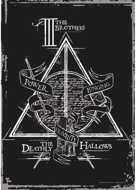 MightyPrint Harry Potter Graphic Art Deathly Hallows Wallpaper, Harry Potter Display, Poster Harry Potter, Deathly Hallows Symbol, Harry Potter Background, The Hallow, Elder Wand, Harry Potter Poster, The Deathly Hallows