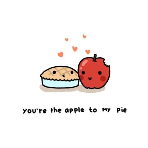 funny cartoons of food | apple, apple pie, cartoon, cute, drawings, food - inspiring picture on ... Love Puns, Images Kawaii, Cute Puns, Cute Food Drawings, Food Drawing, Funny Puns, Kawaii Drawings, Love Cute, Cute Doodles