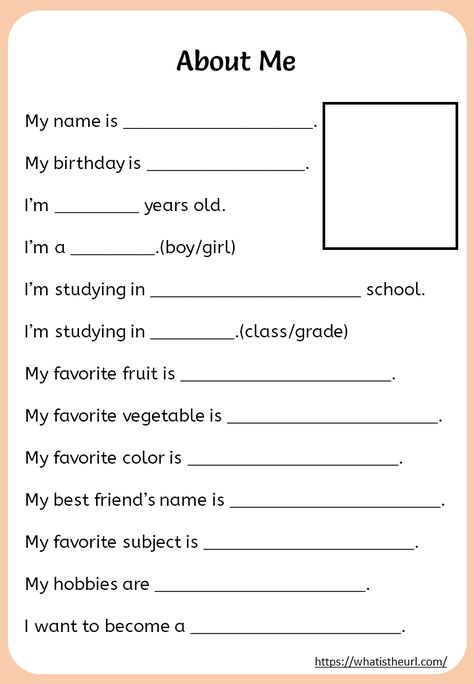 About Me English Worksheet, English Work Sheets For Class 1, Class Two English Worksheet, Worksheet For Preschool English, 2 Nd Class English Worksheet, Class1 English Worksheet, Ukg Eng Worksheets, Lkg Worksheets Activities Evs, My Self Introduction For School